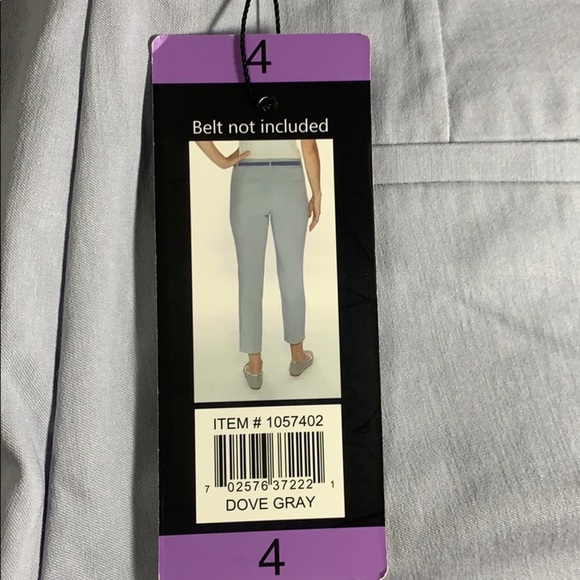 Mario Serrani Slim Fit Gray Crop Work Pants Sz. 4 - Picture 4 of 11